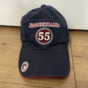 Disneyland 55 Logo Strap back Hat Blue Anniversary Disney Ball Cap Hat Vintage